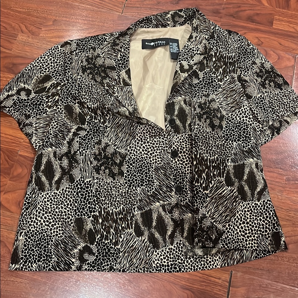 16w cheetah dress top